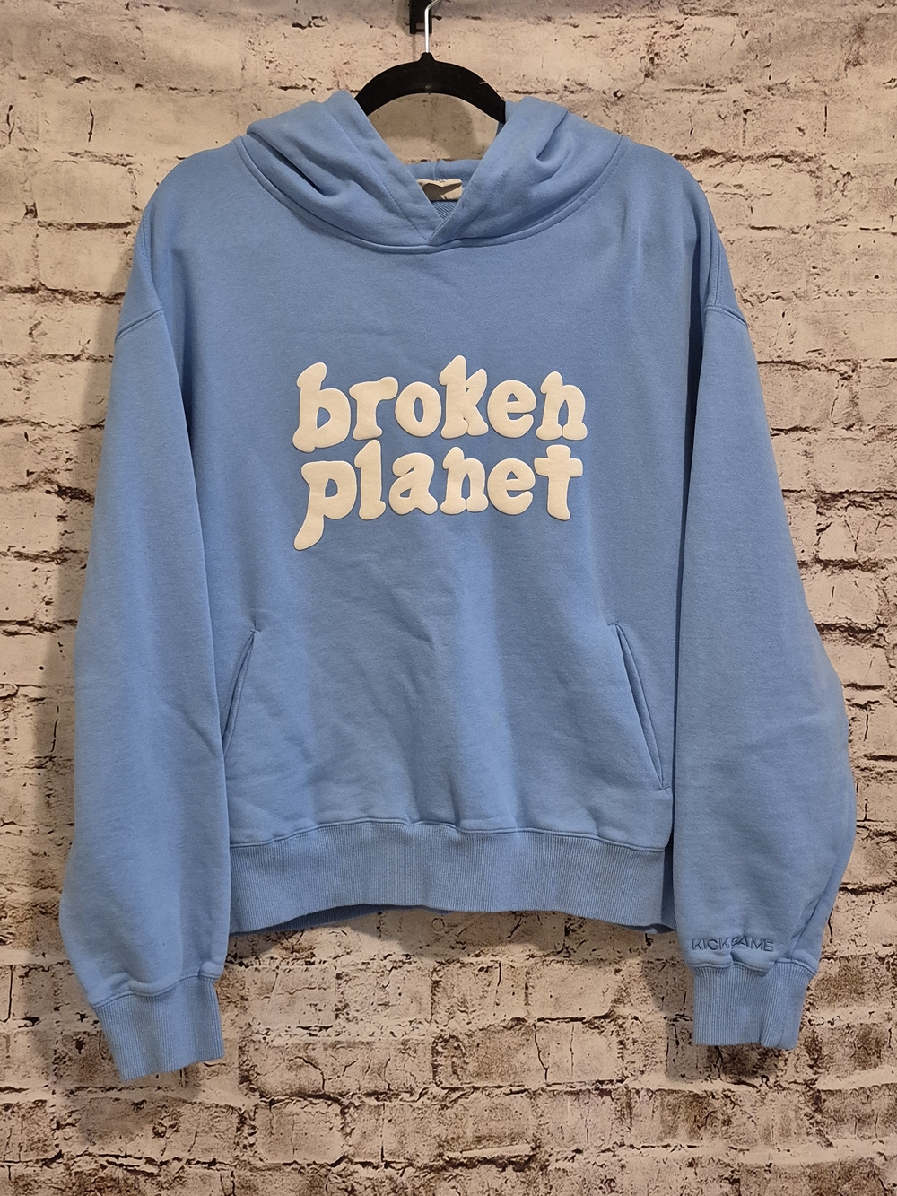 Broken Planet Light Blue Graphic Hoodie